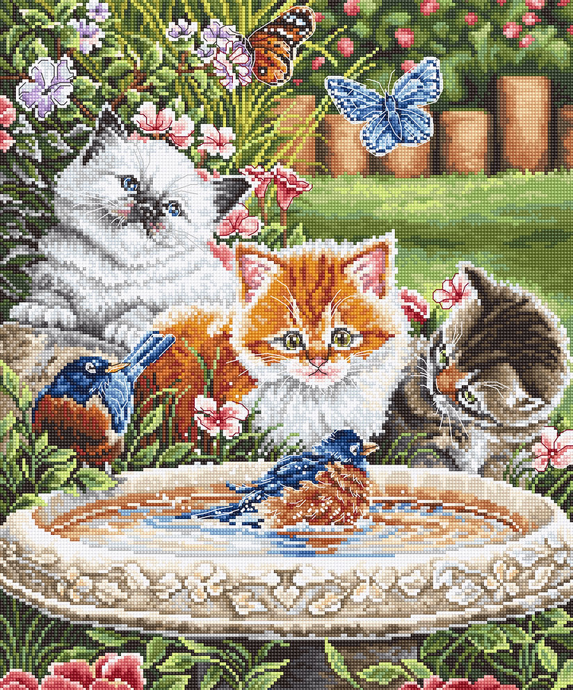 Kit de punto de cruz Salpicando un Poco de Diversión de Letistitch, 29x34 cm