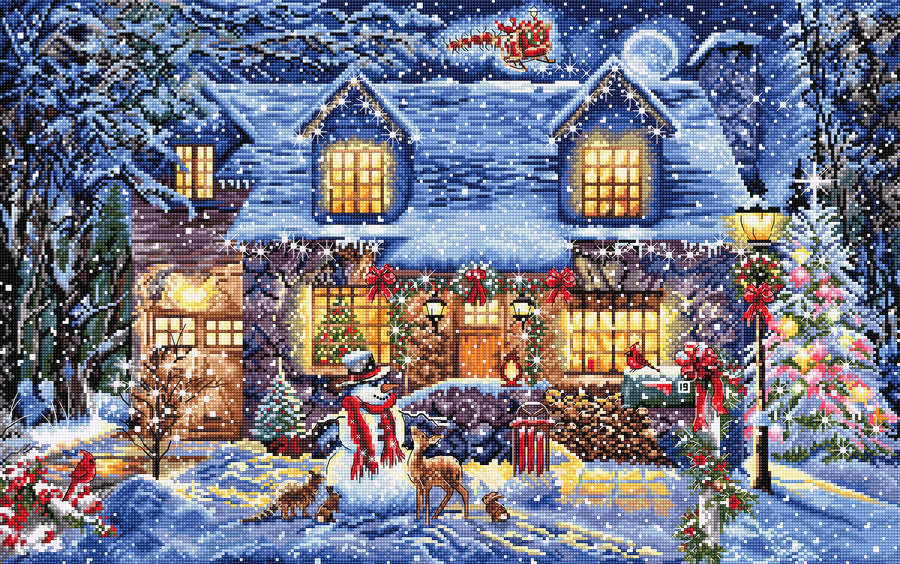Kit de punto de cruz Regent Street, Londres de Letistitch, 48x30 cm