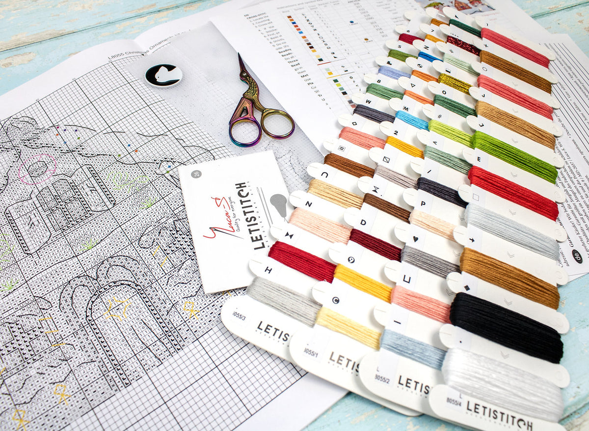 Esquema y carta de colores del kit – Adornos Navideños nº4