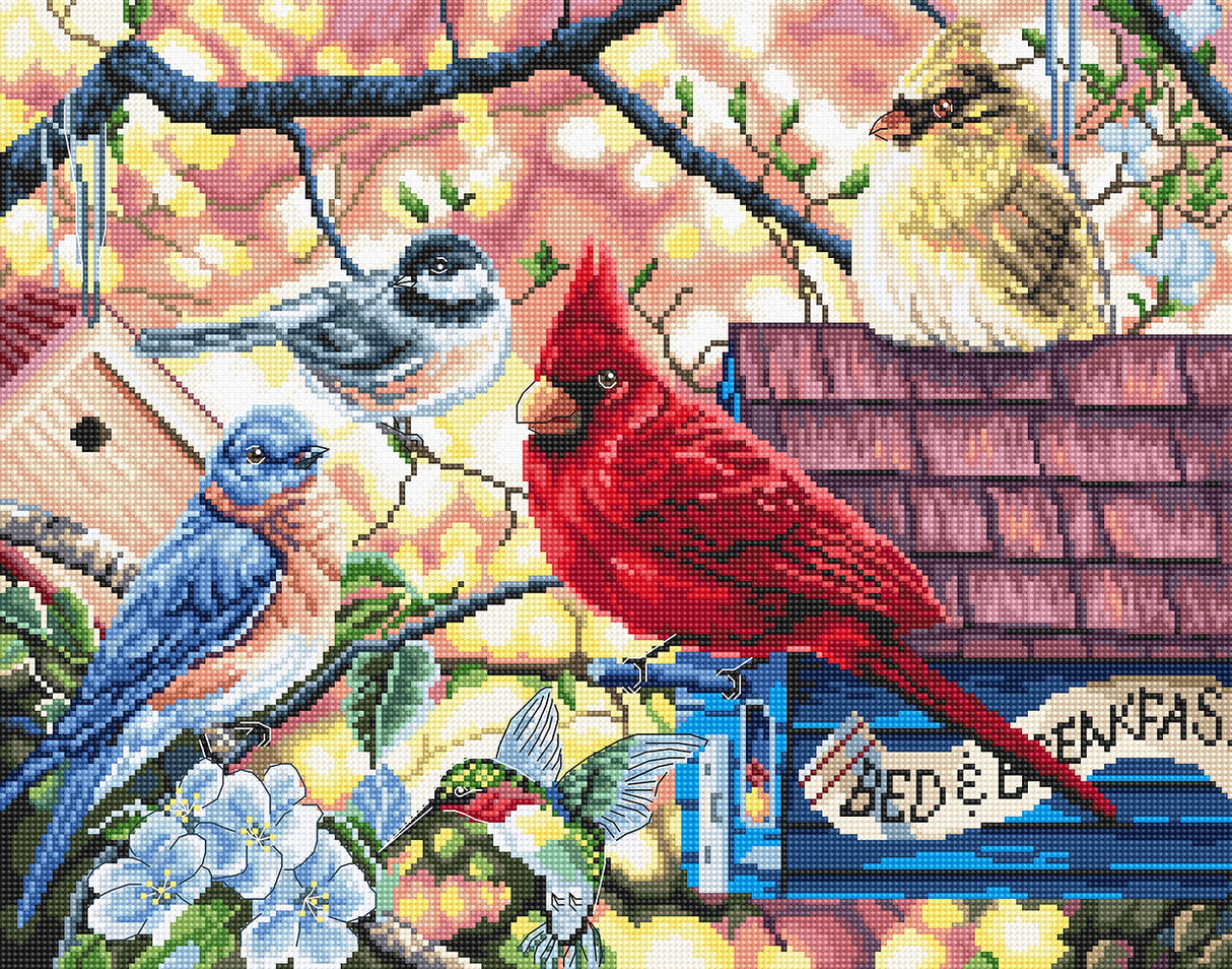 Cross Stitch Kit "Spring Songbirds" - LETISTITCH L8062