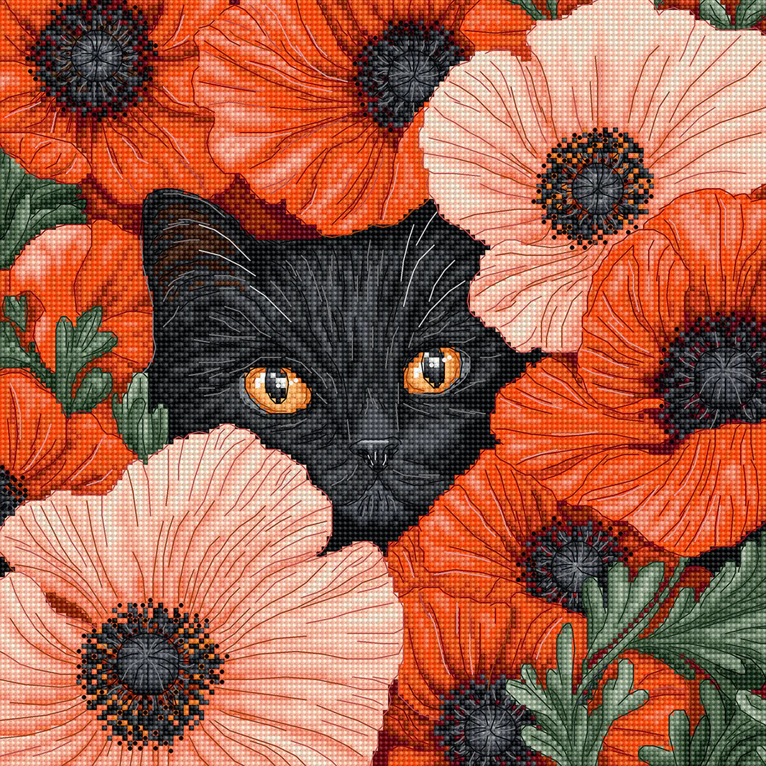 Kit de Punto de Cruz LetiStitch – L9949 Poppy Eyes