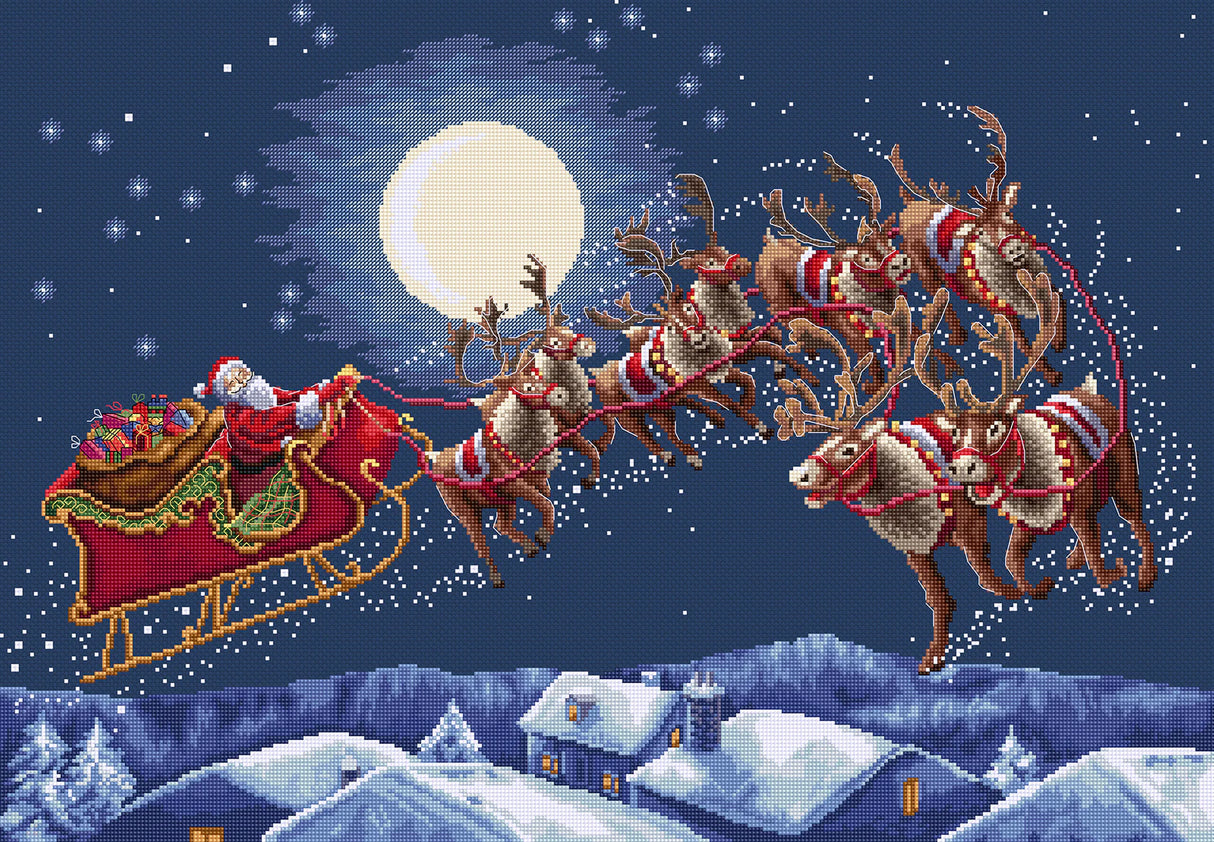 Kit de Punto de Cruz Letistitch - Christmas Eve Flight L9959