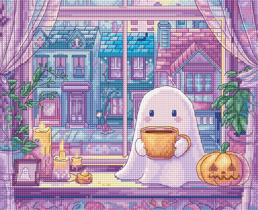 Kit de Punto de Cruz Letistitch - Pumpkin Latte Nights L9962