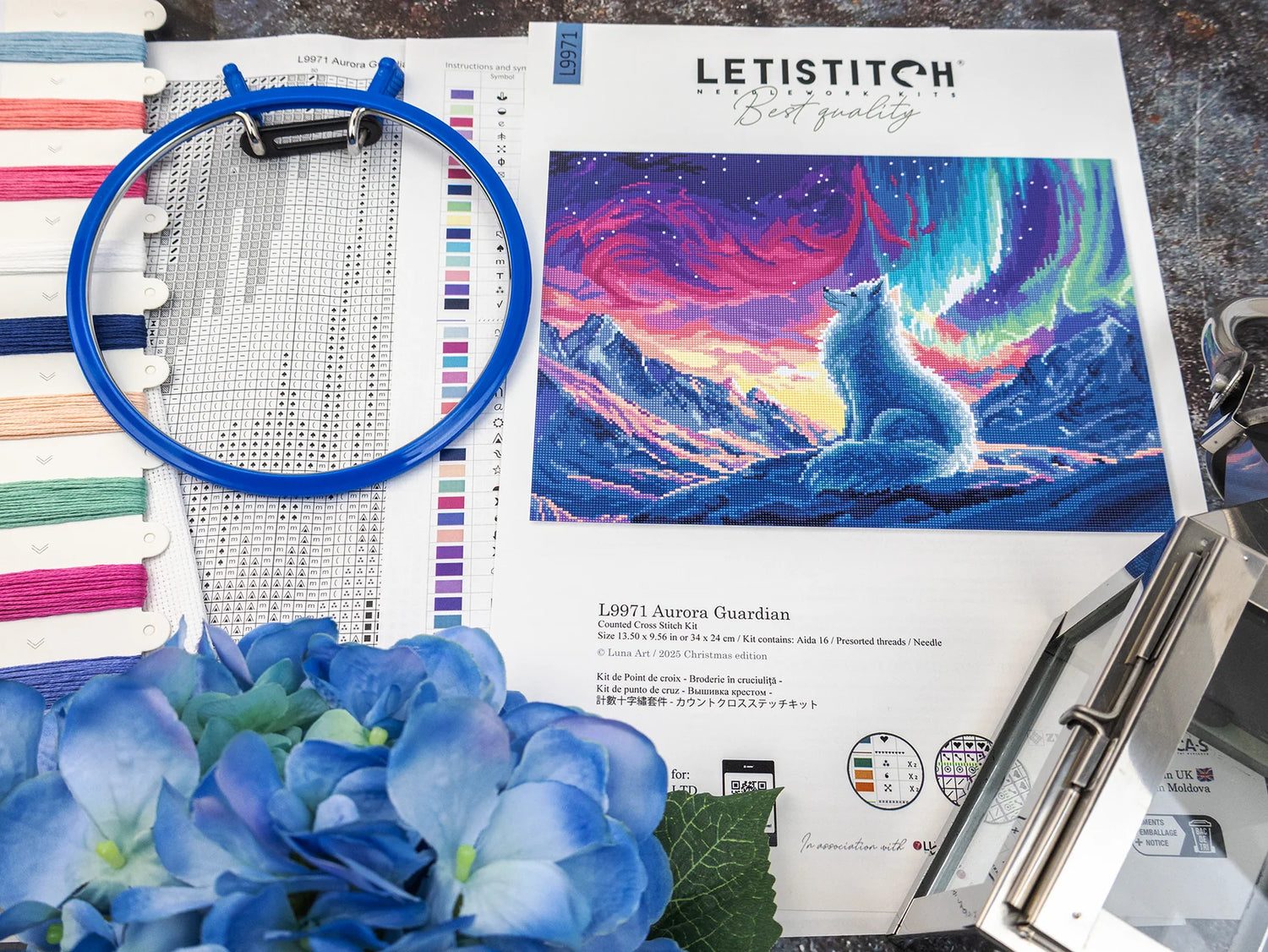 Kit de Punto de Cruz LetiStitch L9971 – Aurora Guardian