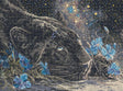 Kit de punto de cruz LetiStitch L9984 Starry Dreams diseño fantasía en tela Aida 16 azul grisáceo