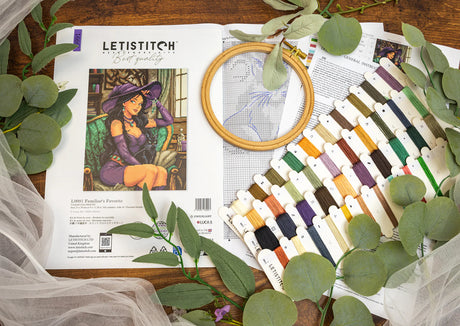 Contenido del kit de punto de cruz Letistitch L9991 Familiar's Favorite