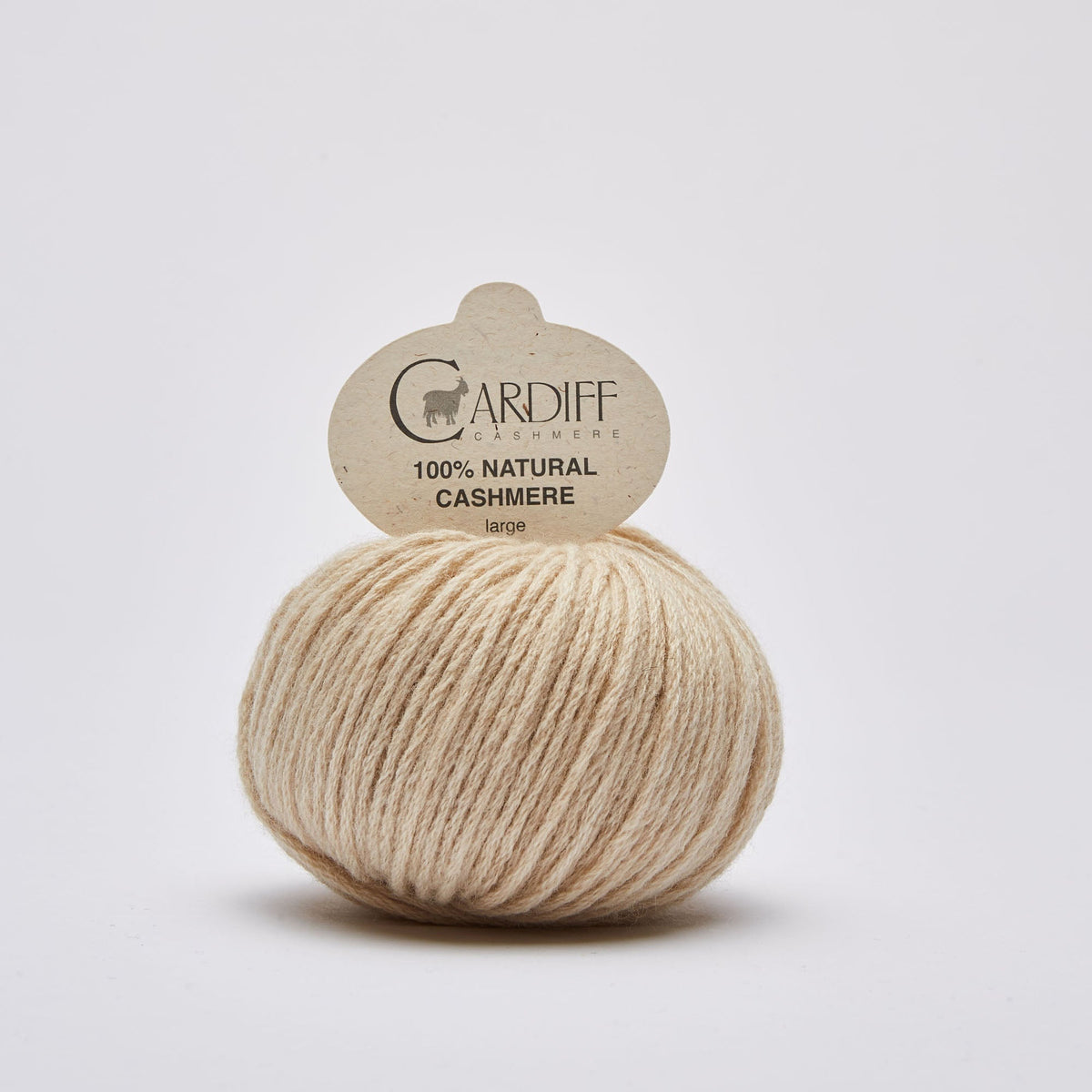 Cardiff Large Cashmere 509 Silver, ovillo de lana gruesa 100% cachemira