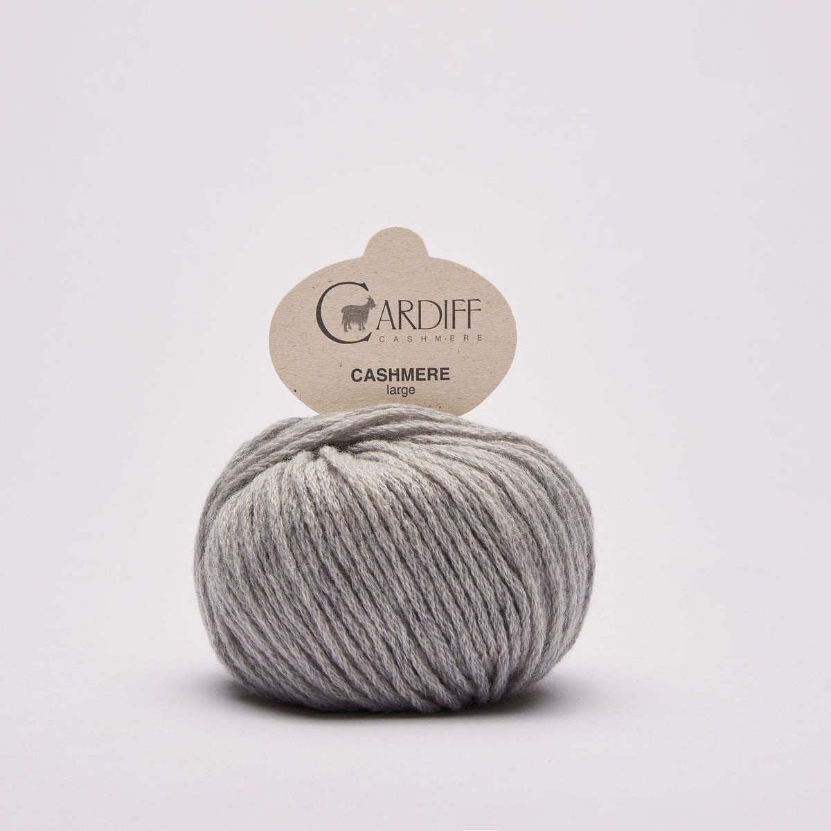 Cardiff Large Cashmere 518 Piombo, ovillo de lana gruesa 100% cachemira