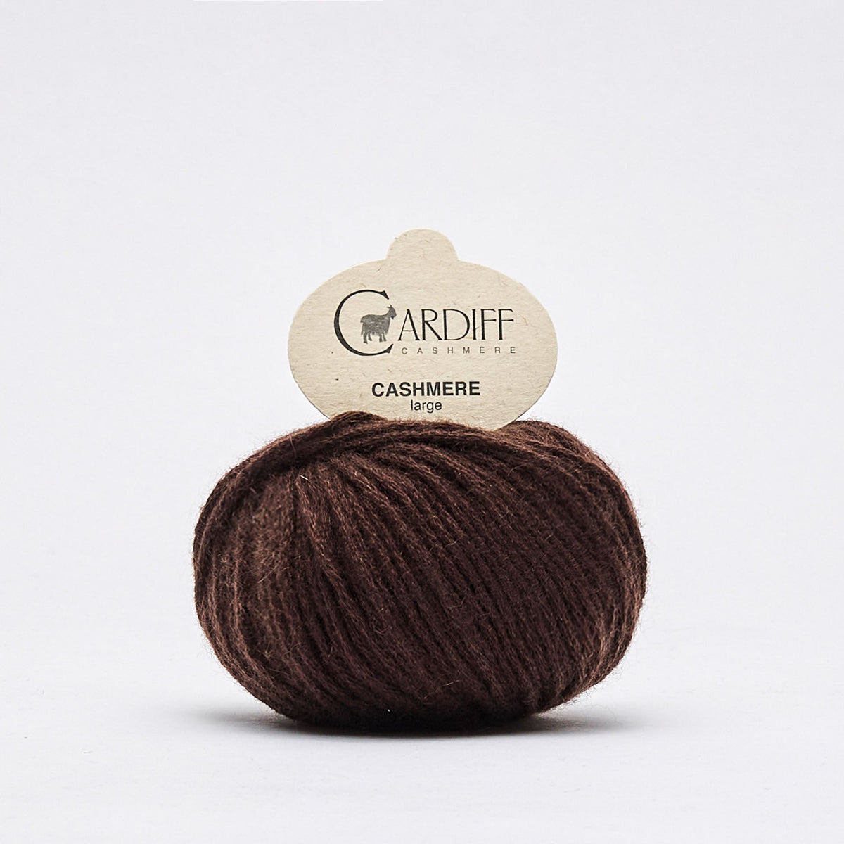 Cardiff Large Cashmere 643 Cacao, ovillo de lana gruesa 100% cachemira