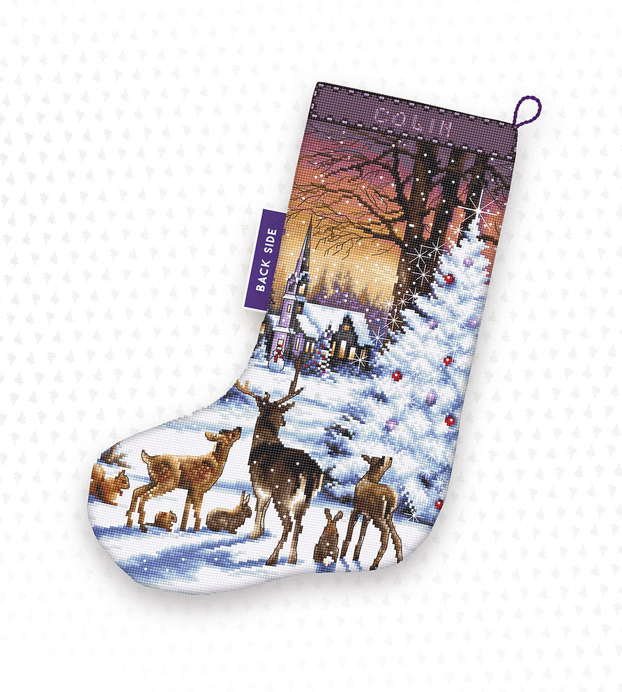 Kit de punto de cruz Bosque Navideño de Letistitch, 24,5x37 cm