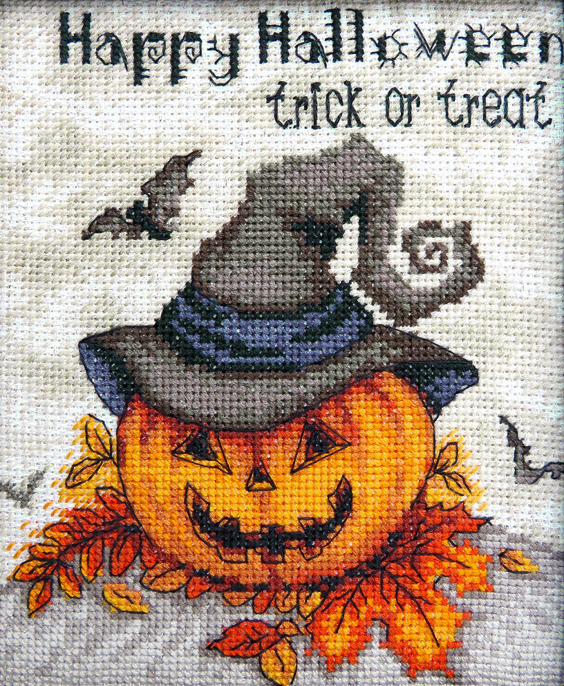 Kit de punto de cruz Truco o Trato de Letistitch, 15x13 cm