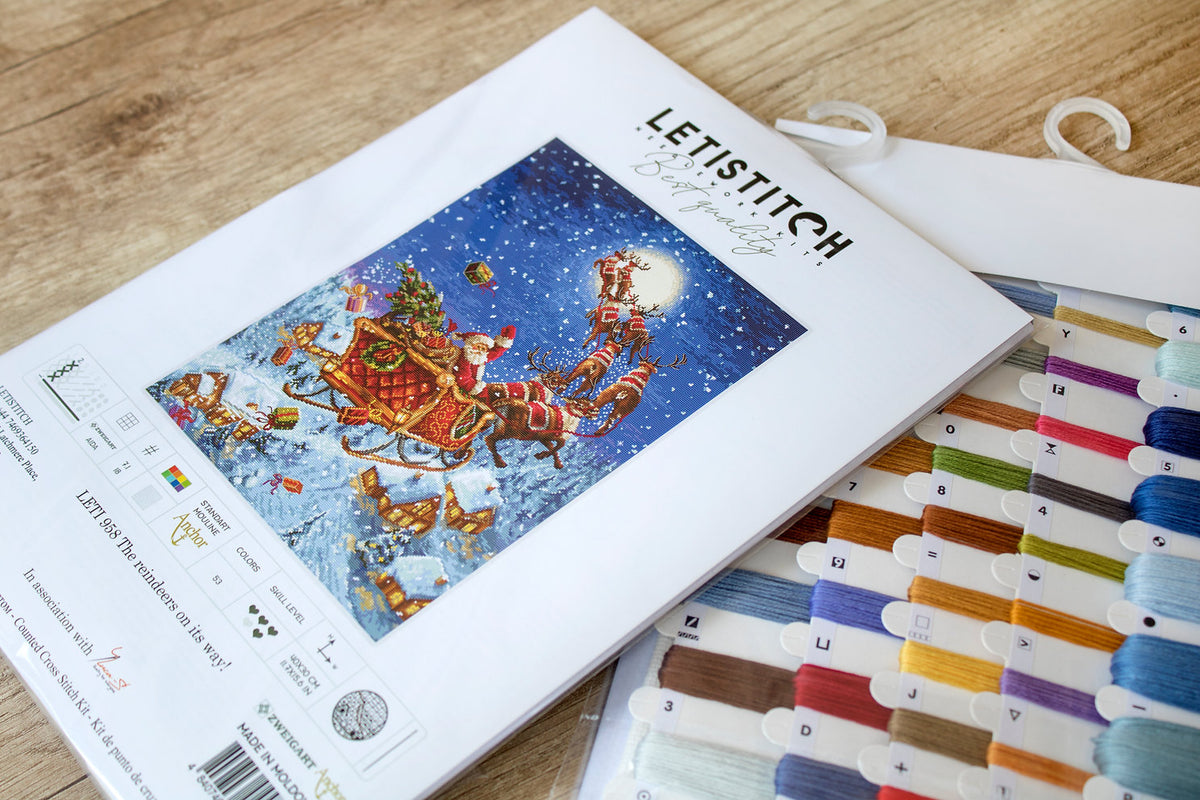 Esquema y carta de colores del kit – ¡Los Renos en Camino!