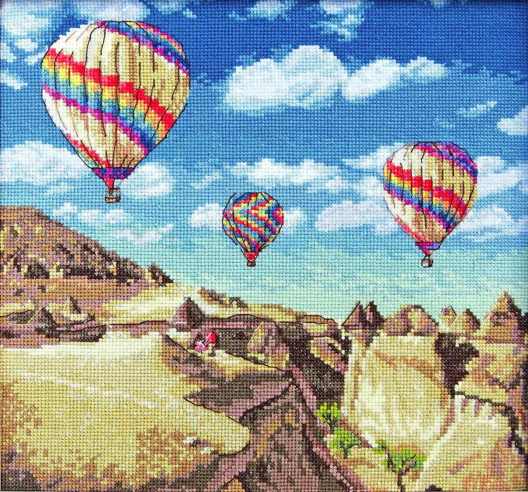 Kit de punto de cruz Globos sobre el Gran Cañón de Letistitch, 23,5x25 cm