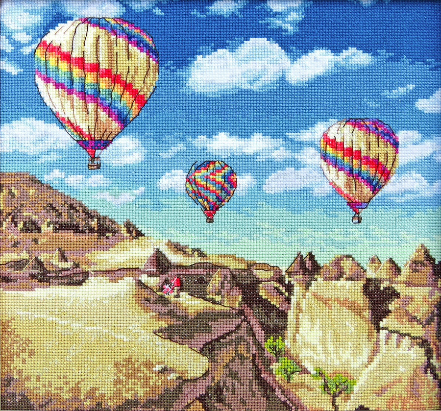 Kit de punto de cruz Globos sobre el Gran Cañón de Letistitch, 23,5x25 cm