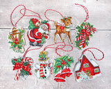 LETI 966 Christmas Decorations Kit nr.1 - LETISCTITH - Cross Stitch Kit