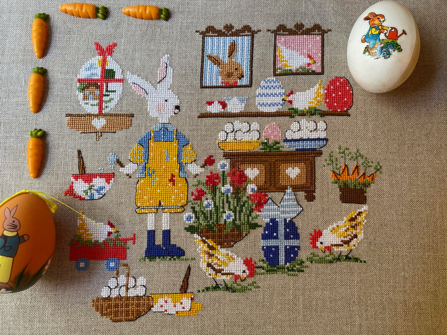 Ostern kommt - Lilli Violette - Kreuzstichmuster