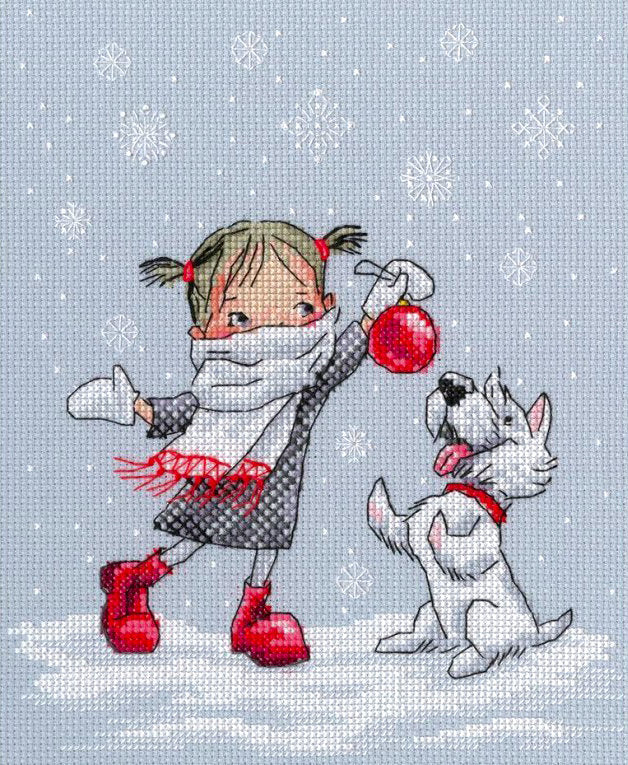 Kit de Punto de Cruz RTO Bailando con copos de nieve – M652