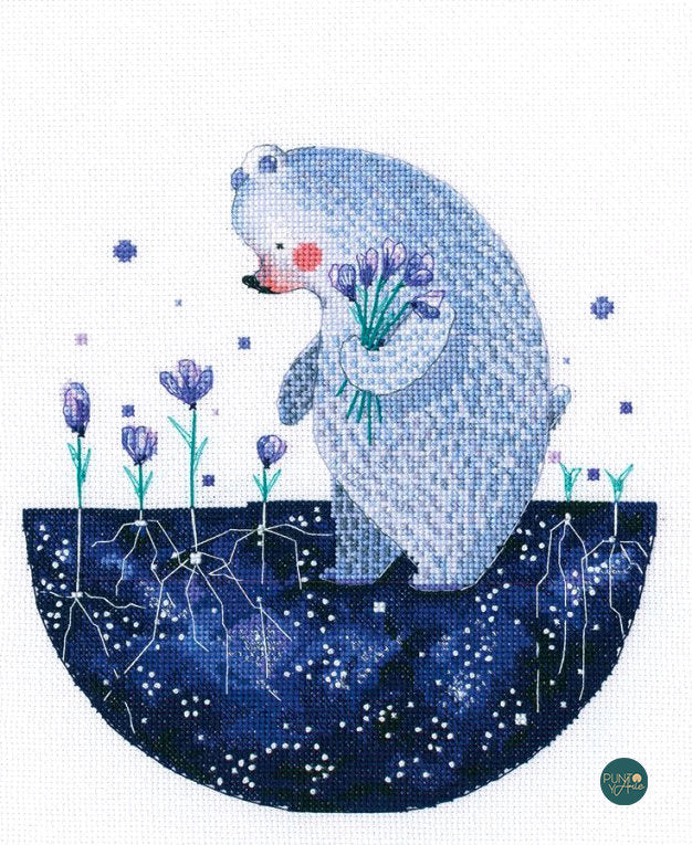 Kit Punto de Cruz RTO M813 – Flor caída de estrellas de la primavera