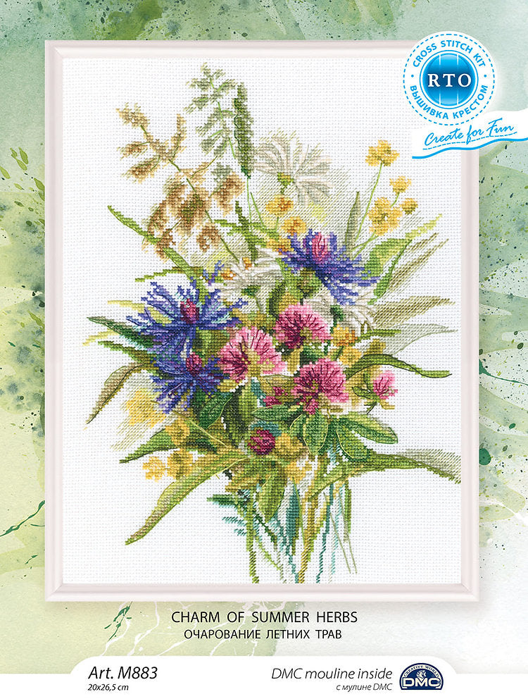 Kit de Punto de Cruz RTO Encanto de las hierbas de verano – M883 - imagen 2