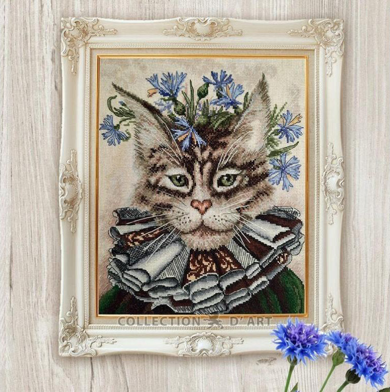 A cat named Cornflower. RTO M909. Cross stitch kit