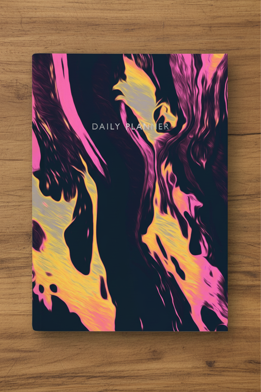 Planificador Diario Marmoleado Ultra Rosa - Ohh Deer