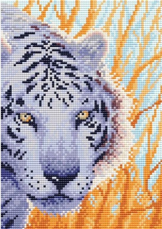 Snow tiger. Brill Art MC-092. Diamond Stitch Kit