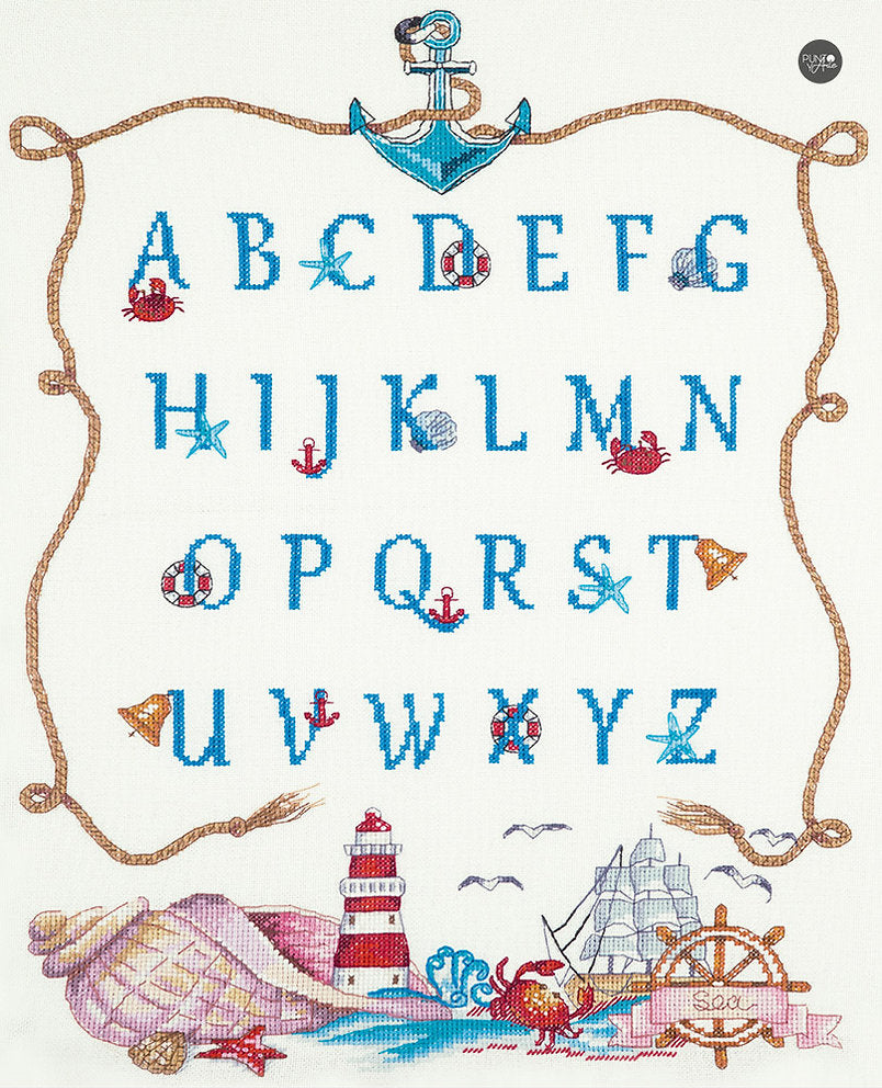 Alphabet de la mer - Panna - Kit de point de croix MT-1945