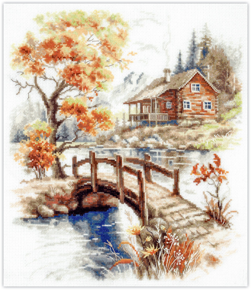 Kit de punto de cruz Magic Needle 250-069 – Autumn in the Mountains
