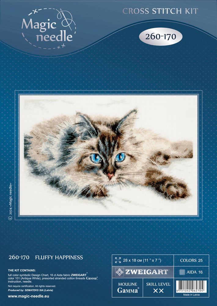 Kit de punto de cruz Magic Needle 260-170 – Fluffy Happiness