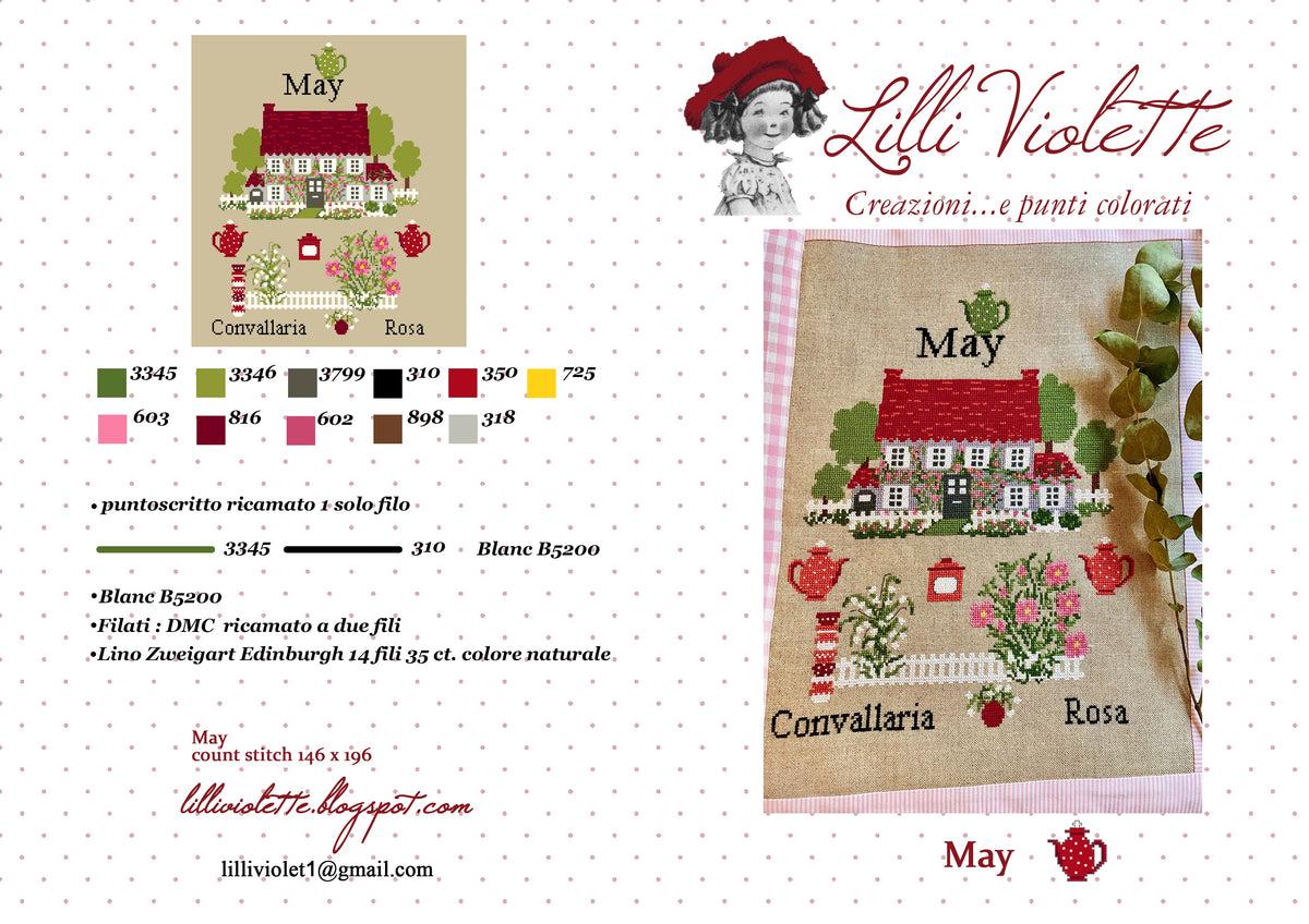 Mai - Lilli Violette - Kreuzstichmuster