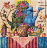 Still life with watering cans - N-1995 Panna Oro - Cross stitch kit