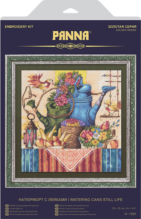 Still life with watering cans - N-1995 Panna Oro - Cross stitch kit