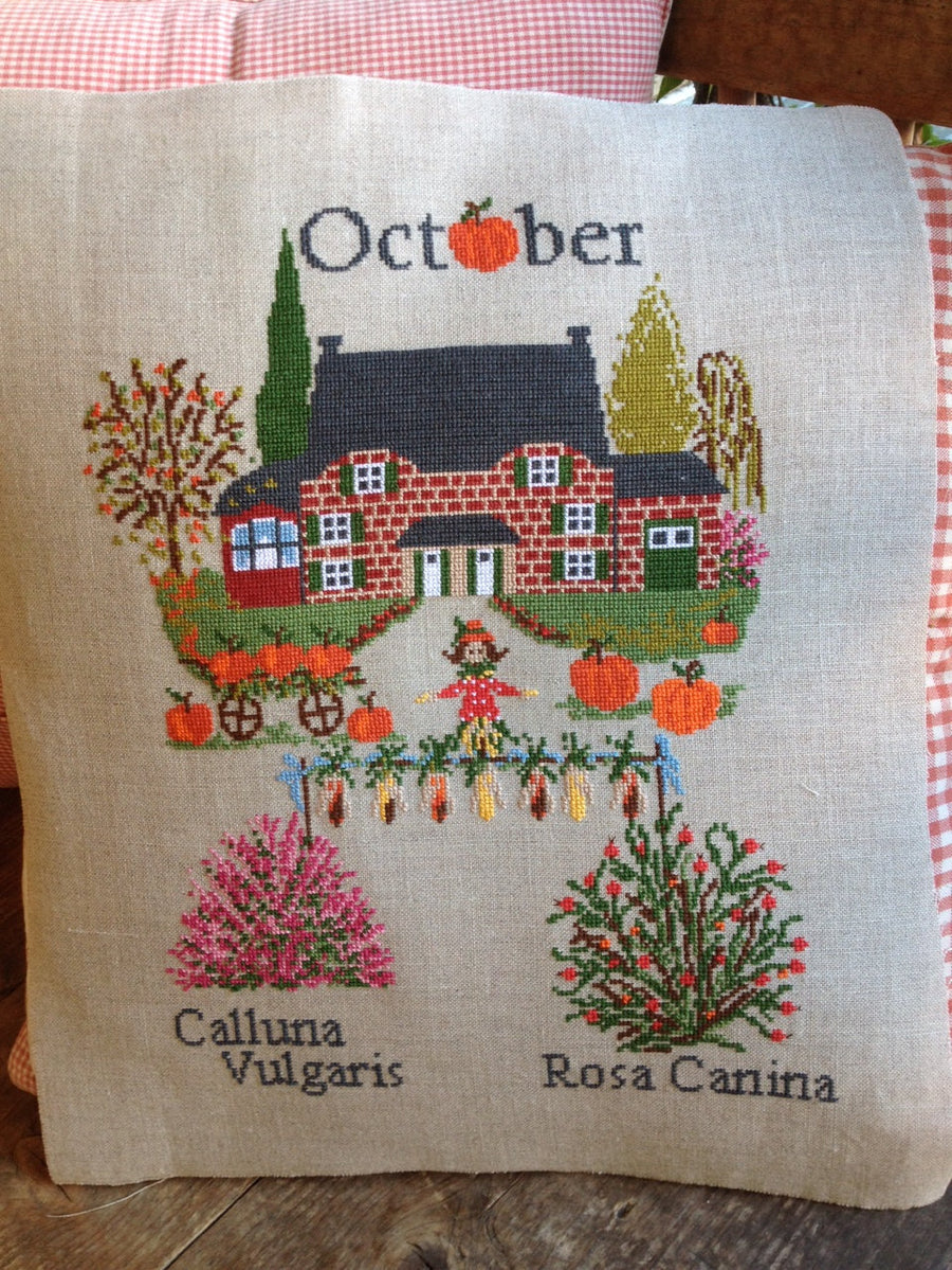 Oktober - Lilli Violette - Kreuzstichmuster