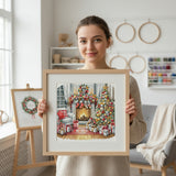 Kit de point de croix. Réveillon de Noël - P021 Tricot et Art