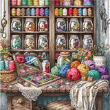 Cross Stitch Kit "Sewing Room" P022 by Stitch and Art