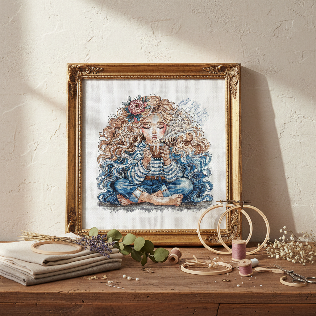 AVA Stitch P025 Cross Stitch Kit - Delights of a Quiet Afternoon