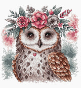 The Owl and his Natural Headband - Cross Stitch Kit Stitch and Art P028