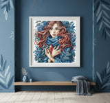 Kit de point de croix "Carmínea : Gardien du cristal de Bermejo" de Punto y Arte - P032