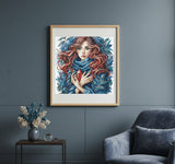 Kit de point de croix "Carmínea : Gardien du cristal de Bermejo" de Punto y Arte - P032