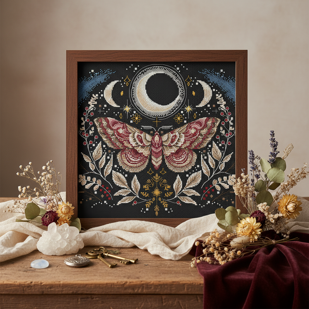 Kreuzstich-Set AVA Stitch “The Moss” P035 – Botanisches und mystisches Design