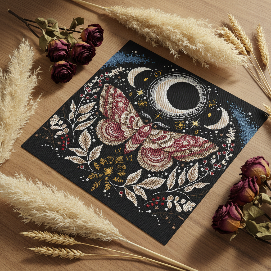 AVA Stitch “The Moss” Cross Stitch Kit P035 – Botanical and Mystic Design