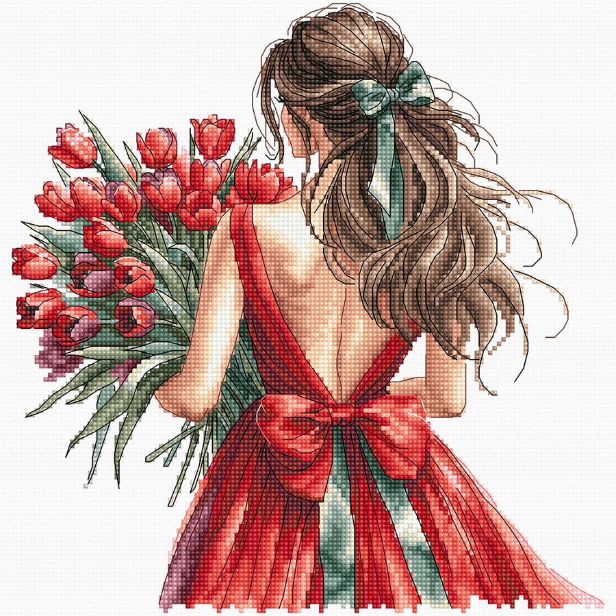 Kit punto croce AVA Stitch “Bouquet of Tulips” P036 – Bouquet di tulipani