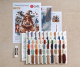 Kit de point de croix AVA P042 The Witch’s Autumn – Motif Fantasy Premium sur Aïda 16