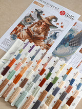 Kit de point de croix AVA P042 The Witch’s Autumn – Motif Fantasy Premium sur Aïda 16