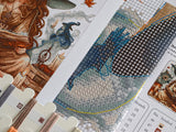 Kit de point de croix AVA P042 The Witch’s Autumn – Motif Fantasy Premium sur Aïda 16
