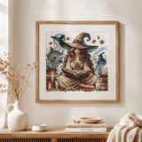 Kit de point de croix AVA P042 The Witch’s Autumn – Motif Fantasy Premium sur Aïda 16