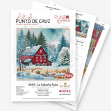 Kit de Punto de Cruz - Punto y Arte P064 - MINI. La Cabaña Roja