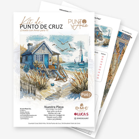 Kit de punto de cruz - "Nuestra Playa" Punto y Arte, Artículo P067