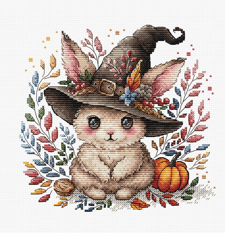 Kit de punto de cruz Conejito Mágico en Otoño AVA Stitch P075