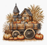 Kit de point de croix - Stitch and Art P078 - Wagon d'automne